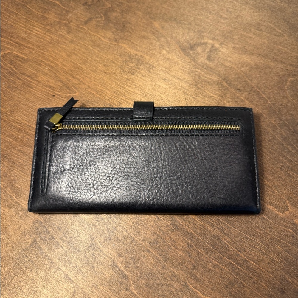 Madewell Midnight Leather Card Holder - Picture 2 of 5